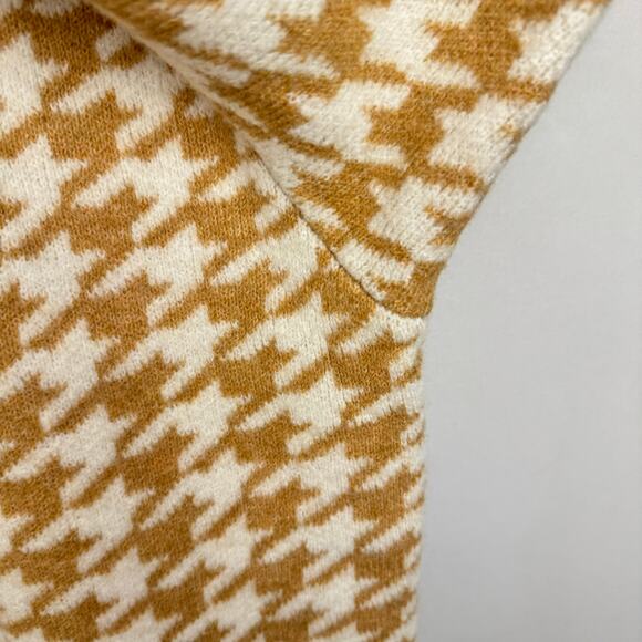 Ava & Viv White & Tan Houndstooth Soft Stretch Cotton Tight Knit Sweater Sz 4X - Picture 5 of 9